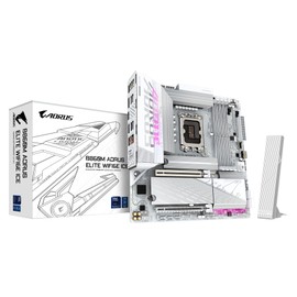 GIGABYTE B860M AORUS Elite WIFI6E ICE Intel Core Ultra (Series 2) LGA 1851 Motherboard, mATX, DDR5, 3X M.2, PCIe 5.0, USB-C, WIFI6E, 2.5GbE LAN, EZ-Latch