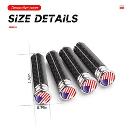 BELOMI 4 Pcs Car Door Lock Knobs, Carbon Fiber Auto Door Lock Pin Covers, Decorative Cover for Car Rod Bolt, Door Pull Pins Decor, Universal Vehicle Interior Modification Accessories (Multicolor Flag)