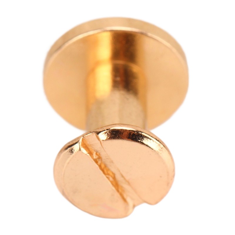 200 Set Chicago Screws Set 9.5x8mm Hard Thick Brass Uniform
