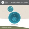 The HC Companies Eclipse Round Planter With Saucer - Outdoor