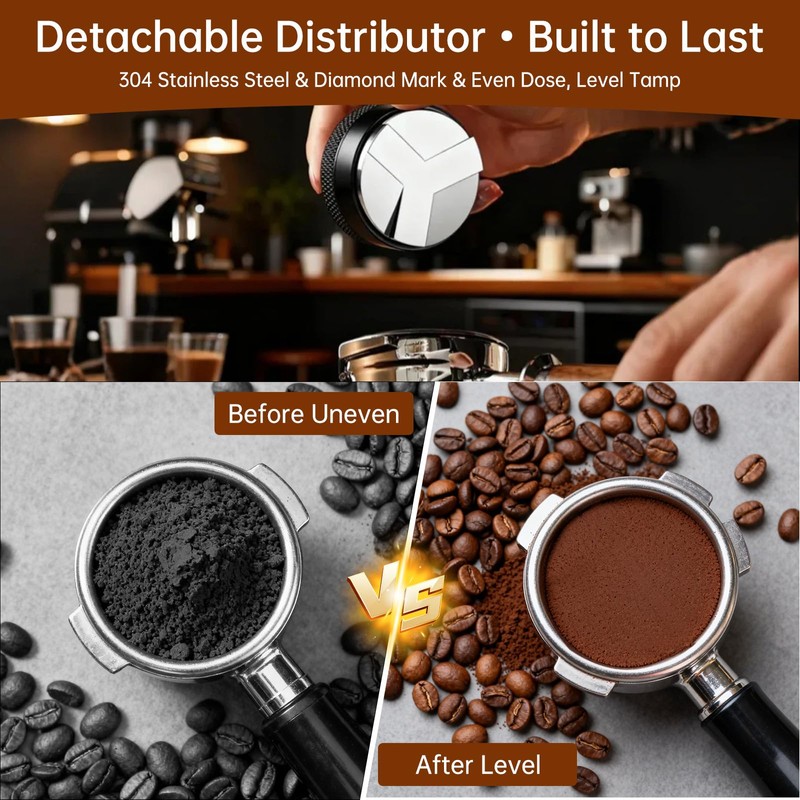YAQUHO 54mm Espresso Accessories Kit, 9 Pcs Espresso Tamper Tools