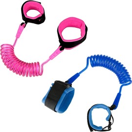 2 Pack Anti Lost Safety Wrist Link Belt,Comfortable and Breathable Wristband 1.5M Baby Safety Wrist Link Belt Walking Hand Belt Strap Leash Wire Rope