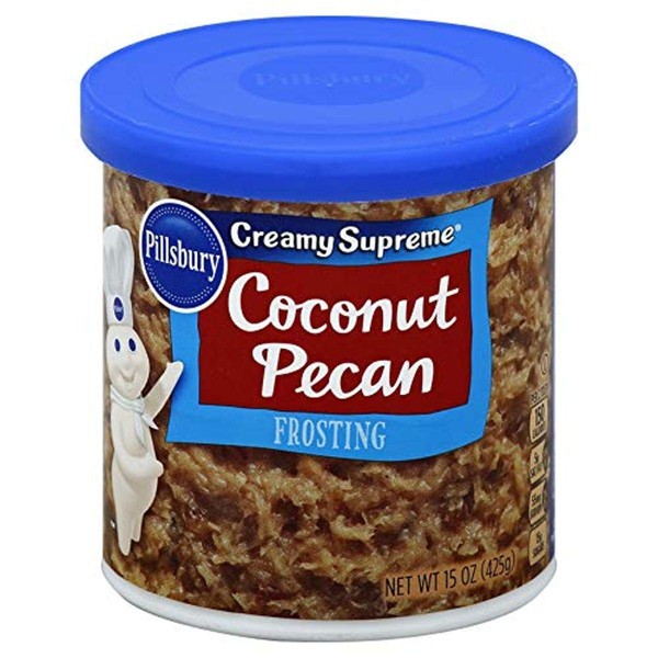 Pillsbury Creamy Supreme Coconut Pecan Flavored Frosting, 15-Ounce (Pack of 8)