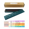 [Fukafu Rukodo] Horizontal incense burner with lid that allows you to try 5 different scents Color Emerald green