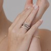 MINDDHA 14K Gold Plated Interlocked Stackable Rings for Women -