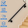 RECTOO 4 Ft Modern Handrail - Complete Kit. Black Galvanized