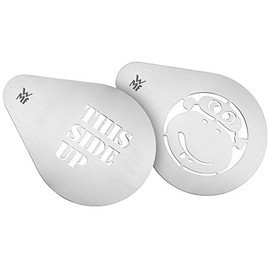 WMF Plantillas Capuccino Monkeyside Set de 2, Acero Inoxidable Pulido, 0686376040
