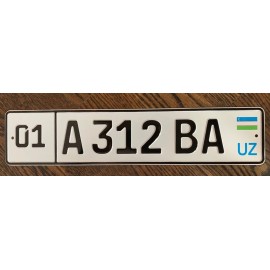 Uzbekistan license plate