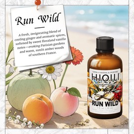 HIQILI Run Wild Fragrance Oil for Candle & Soap Making, Women's Perfume, Fresh Scents for Reed Diffuser, Wool Dryer Balls - 1 Fl Oz