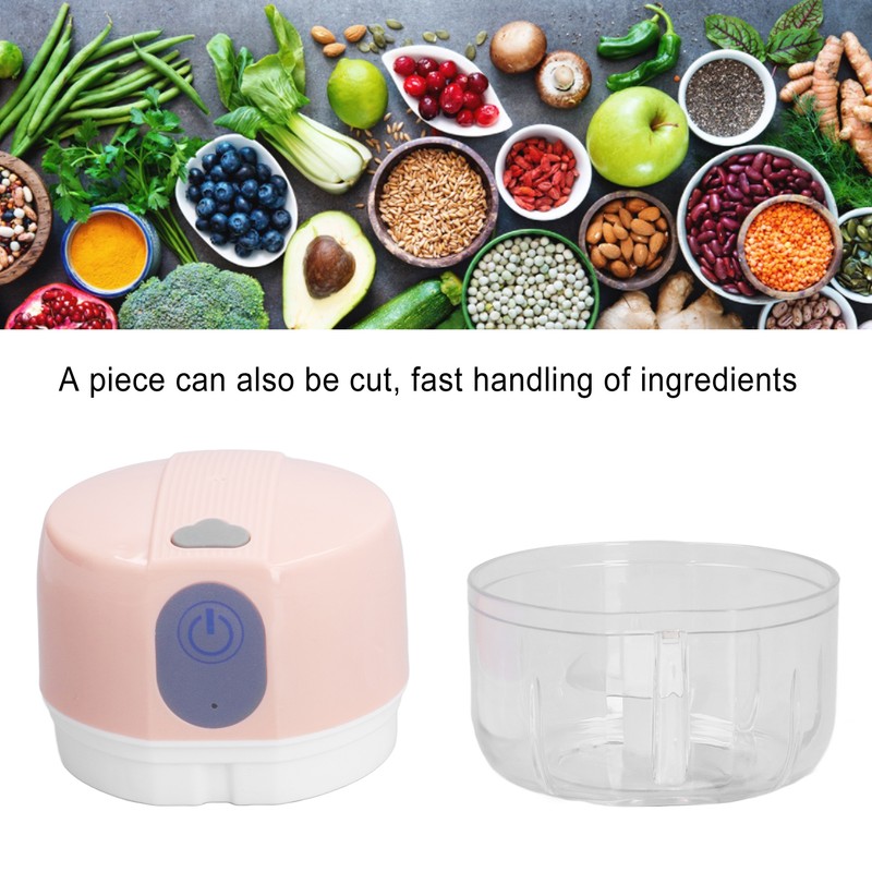 Electric Garlic Masher Mini Wireless Automatic Garlic Chopper for Kitchen