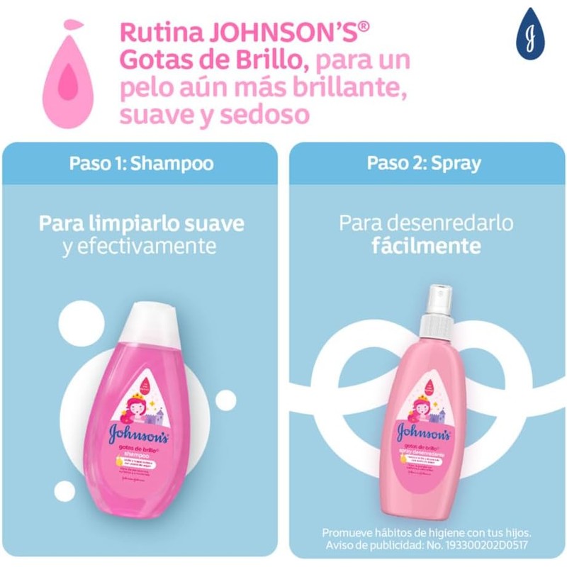 Johnson'S, Shampoo Gotas De Brillo 400 Ml