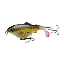 Savage Gear 3D Fat Smashtail - Topwater Plopper Fishing Lure, Floating Hard Bait for Bass, Pike, Musky, Bass, Predator Fishing, Sharp Triple Hooks, Freshwater & Saltwater Rudd 8 cm