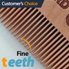 Original Antistatic Wooden Beard Comb, Coarse & Fine Teeth, Moustache