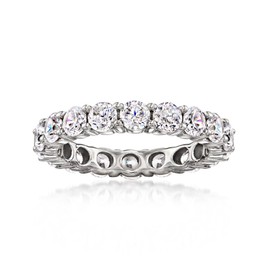 Ross-Simons 3.00 ct. t.w. CZ Eternity Band in Sterling Silver. Size 9