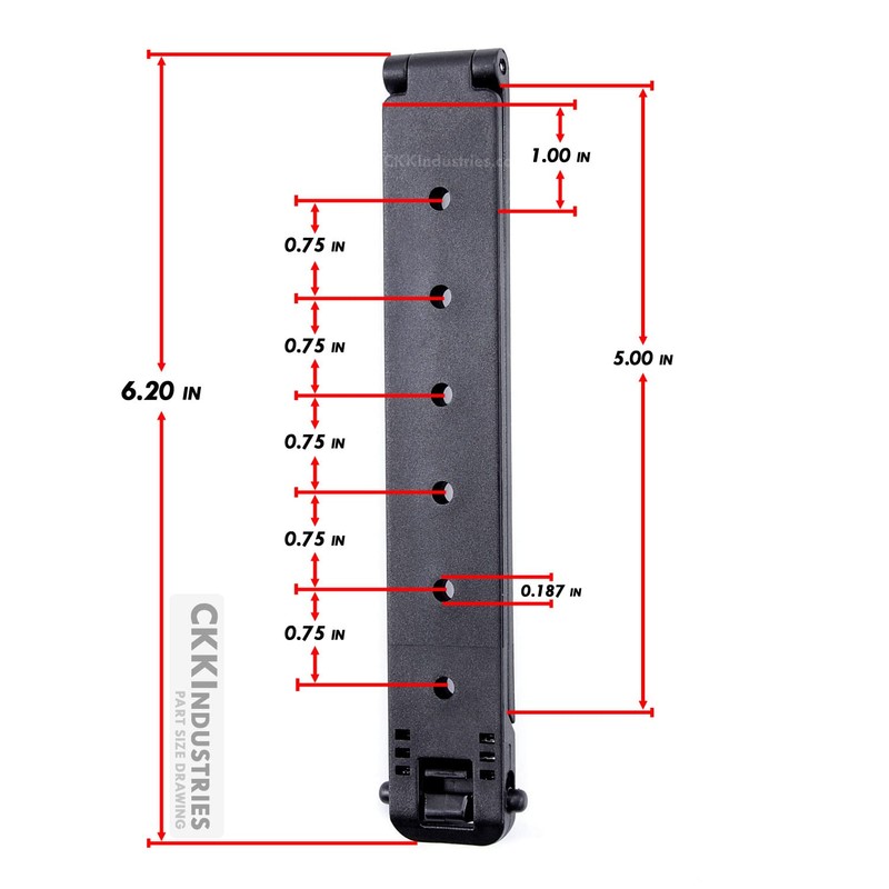 HolsterSmith [2 Pack] Molle Compatible Locking Belt Clips – 5.0