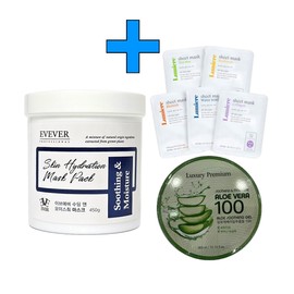 Eve Ever Soothing & Moisture Mask 450g + Soothing Gel 300ml + 5 Mask Packs / 이브에버 수딩앤모이스춰 마스크 450g+수딩젤 300ml+마스크팩 5매