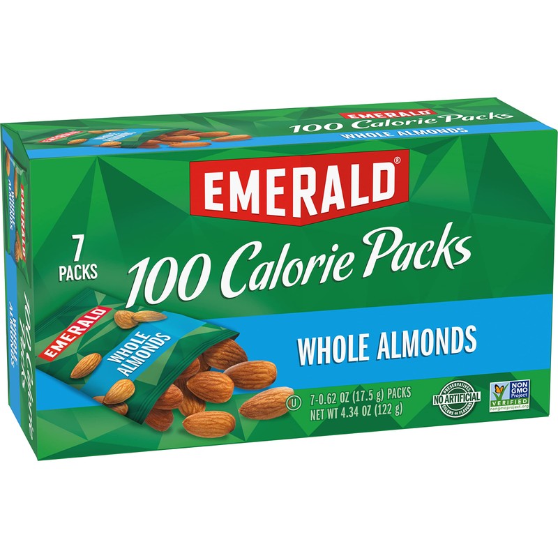 Emerald 34325 100 Calorie Pack All Natural Almonds, 0.63oz Packs,