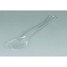 Maryland Clear Tiny Tasters Mini Spoons - 3.75" (Pack of 50) - Premium BPA-Free Plastic Appetizer Spoons - Perfect for Chic Tasting Parties, Elegant Hors d'oeuvres & More!
