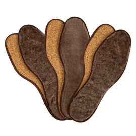 Nawemo Insoles Shoe Insoles Lambskin Insoles Children Women Men - Non-Slip - Warm Comfortable Shoe Climate - Size 45, 3 Pairs