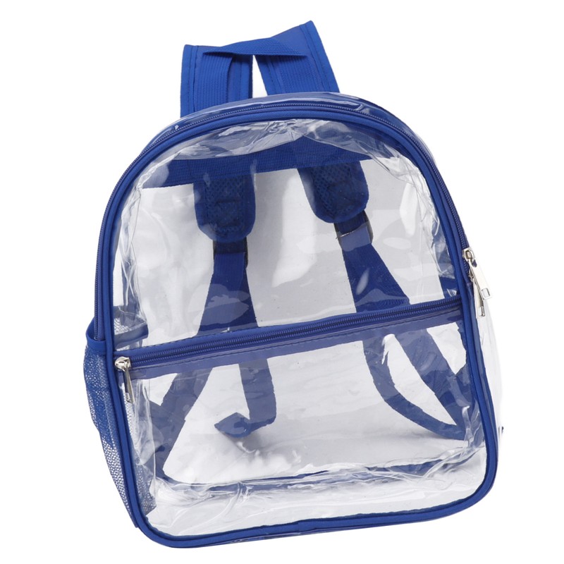 PVC Transparent Backpack Portable PVC Zipper Design High Capacity Clear