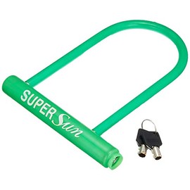 Bike Parts Center 90159015 Bike Lock, U-shaped Lock, Green, Green
