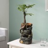 GOSSI Indoor Fountain Decorative 5-Tier Rockery Tabletop Fountains with a