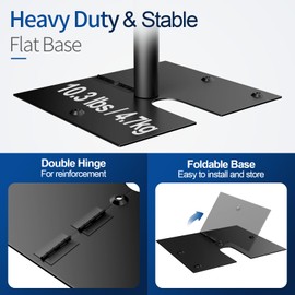 Qoolfoto Pipe and Drape Backdrop Stand, 8.9x10ft Heavy Duty Adjustable Background Frame with Metal Base, Back Drop Holder for Parties Photography Wedding Photoshoot Decoration - Black