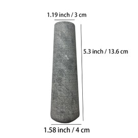 Granite Replacement Pestle,Only Pestle [Mortar is not Included] Dark Gray Unpolished
