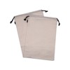 ZENPAC Travel Shoe Bag, Beige Duster Flannel Pouch Drawstring Closure,