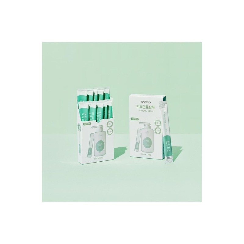 Bamboo Mint Shampoo Travel Stick Pouch 10ml-10 Pieces / 밤부민트샴푸