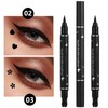2 in 1 Double-Headed Eyeliner Stamp Winged,Waterproof and Smudge Proof,