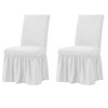 XMNTG Set of 2 Dining Room Chair Slipcovers 1-Piece Stretch