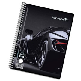 Paquete con 5 Cuadernos Estrella 0184 Cuaderno Forma Francesa, 100 Hojas, Cuadro 7 mm