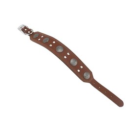 Lederhalsband Hund, 5cm Hundehalsband Leder Breit, Einstellbar Hunde Halsbänder Mit Metallschnalle, Halsband Hund Breit Für Große Und Mittelgroße Hunderassen (Braun, L)