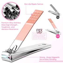 Manicure Set, Women Grooming kit, Pedicure Kit, Nail Clippers, Professional Grooming Kit, Nail Tools Gift 8 in 1 with Luxurious Travel Case for Men and Women Gifts Friends Parents