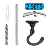 Evsteluo Large Swag Ceiling Heavy-Duty Hooks with Complete Hardware Kit