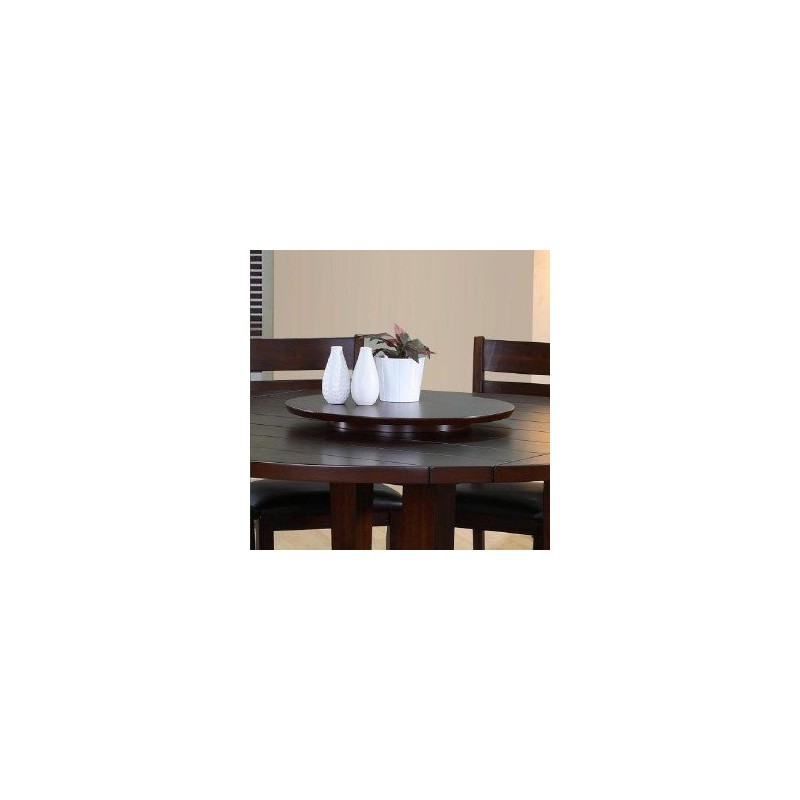 Advanced Furniture 21'' Classic Wood Spinning Lazy Susan Turntable Tray