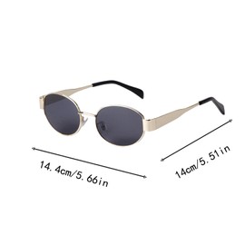 Bustlwor Retro Rectangular Sunglasses, Fashion Square Glasses, Classic Sunglasses, Provide an Excellent Viewing Experience and All-Round Eye Protection, Gold grey