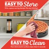 Gourmia Belgian Waffle Maker – Compact Design with Upright Storage,