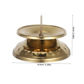 Ciieeo Candelabro Juego Vintage Velas de Acero Inoxidable Dorado Base Ancha, Diseño Resistente y Artesanal para Bodas y Ocasiones Obsequios