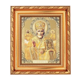 NKlaus Saint Nicholas of Myra Icon, Frame with Glass 14 x 16 cm, Christian Orthodox 11417