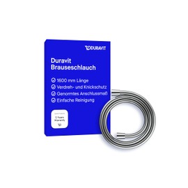 Duravit Universal Shower Hose, Flexible Shower Hose 1.60 m with Twist Protection, Kink Resistant, Chrome Plastic