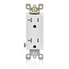 Leviton 20 Amp Decora Tamper-Resistant Duplex Electrical Wall Outlet, T5825-W,