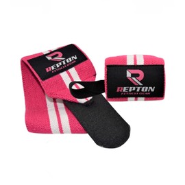 Weightlifting Wrist Wraps - Professional Grade with Thumb Loops - Wrist Support Braces - Men & Women - Weight Lifting, Crossfit, Powerlifting, Strength Training Straps (Pink & White, 13)