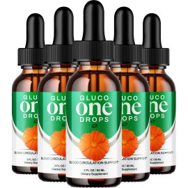 Gluco One (5 Pack) Gluco One Liquid Drops – GlucoOne Drops Extra Strength All Natural