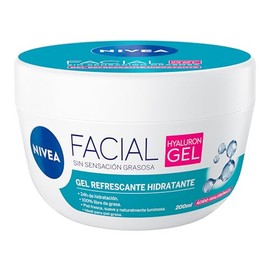 NIVEA Gel Facial Refrescante Cuidado Facial (200 ml) con Ácido Hialurónico Efecto Mate, 24 horas de humectación para un piel fresca, suave y luminosa 