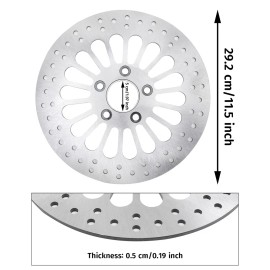 Cequent Unbranded 11.5" Rear Brake Rotor Super Spoke SS Disc Chrome For Harley Touring Sportsters