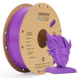 Comgrow PLA 3D Printer Filament, 3D Printer PLA Filament 1.75mm, Dimensional Accuracy +/- 0.02 mm, 1KG Spool PLA Lavender Purple