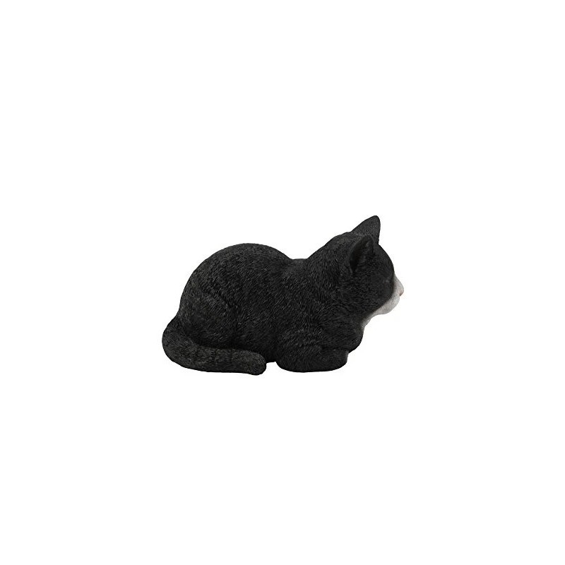 Hi-line Gift Ltd Sleeping Cat Statue, Black/white