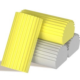 Jeymei Jeymei 4-Pack Damp Clean Duster Sponge, Sponge Cleaning Brush, Duster for Cleaning Blinds, Glass, Baseboards, Vents, Railings, Mirrors, Window Track Grooves and Faucets, Gray and Yellow